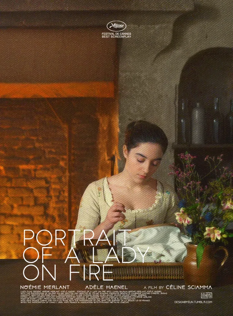 پوستر فیلم پرتره بانویی در آتش (Portrait of a Lady on Fire)، محصول 2019